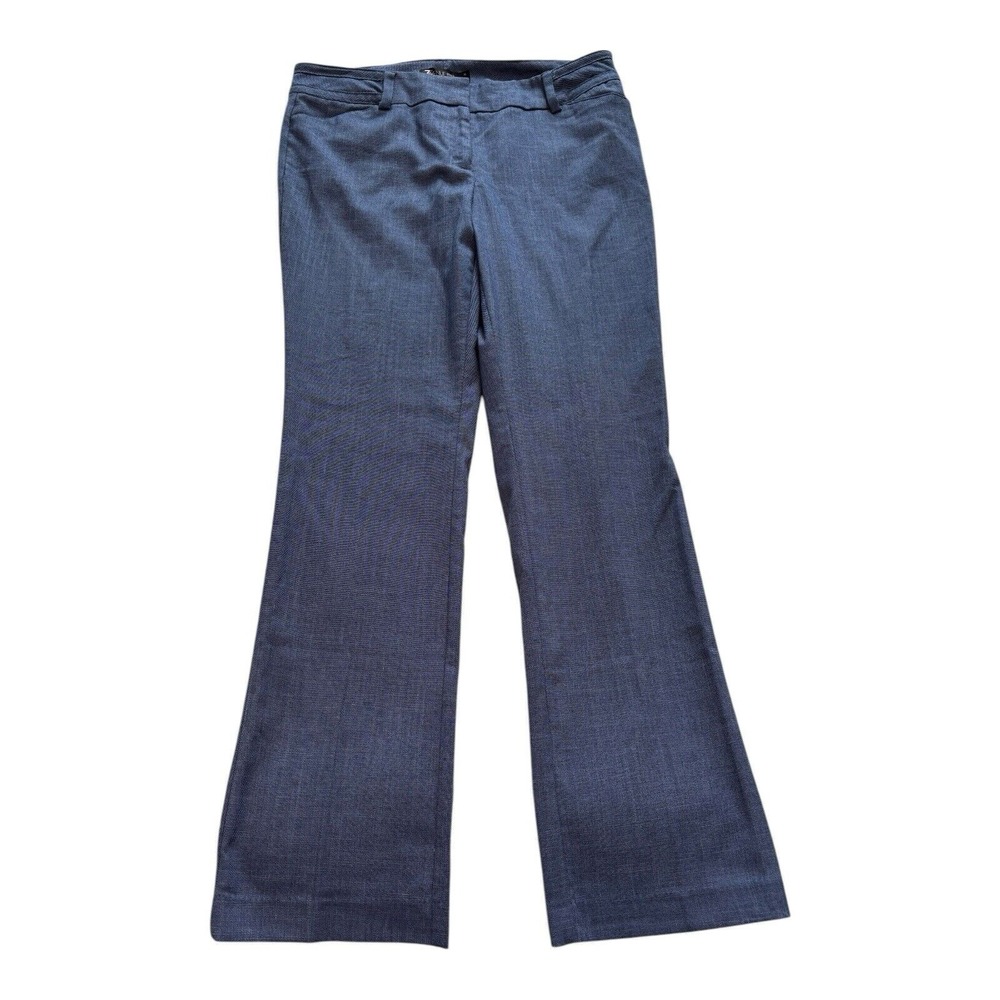NYC 7th Avenue Pants‎ Womens Blue Twill Chino Mid Rise Wide Leg Pockets Office